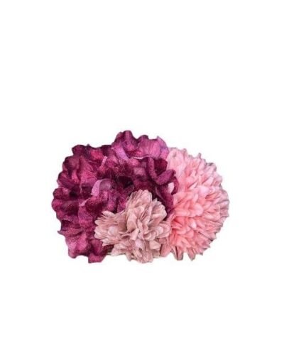 Ramillete de dalias rosa y buganvilla