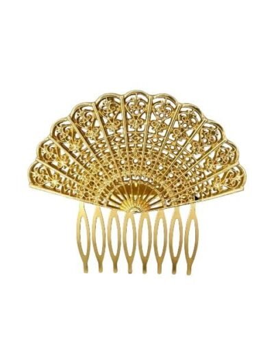 Peine abanico grande dorado