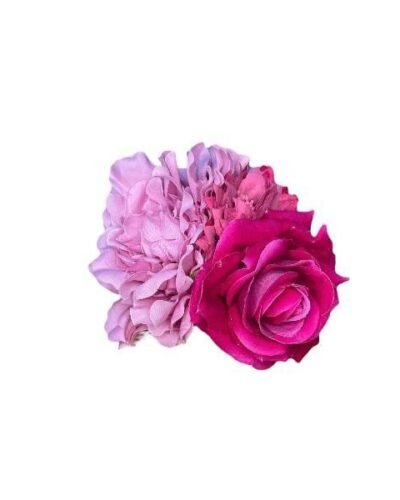 Ramillete de peonia y rosa de terciopelo