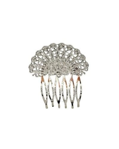 Peine abanico plateadof