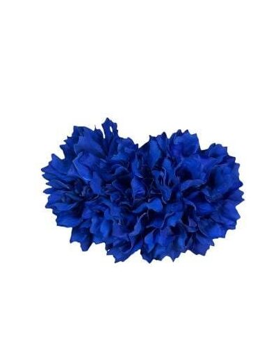 Ramillete de Flor de peonía flamenca azul añil pequeña