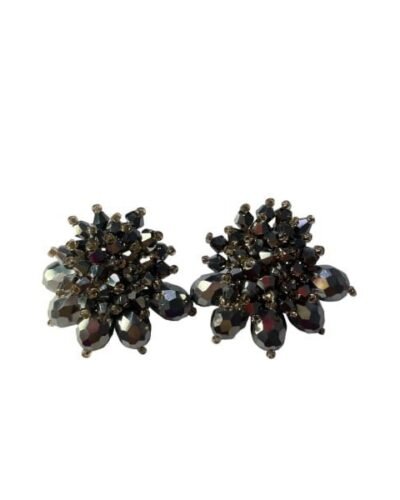 Pendientes piedras gris plateado