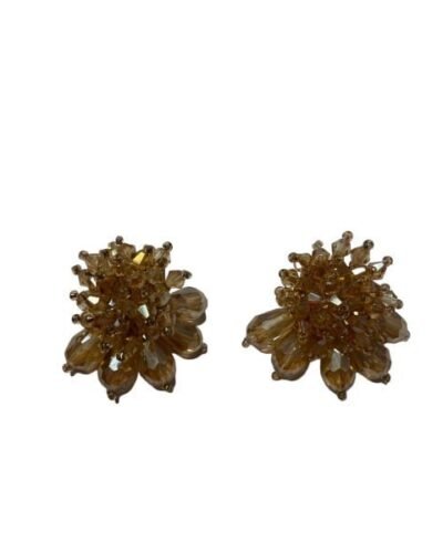 Pendientes piedras marrón