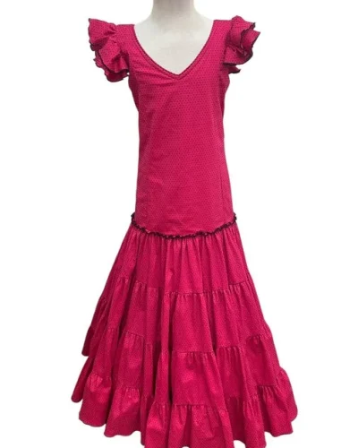 LBF Traje de flamenca Córdoba flocado. Talla 12