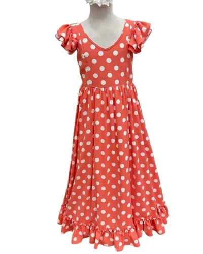 LBF Traje de flamenca bata Crepe. Talla 12