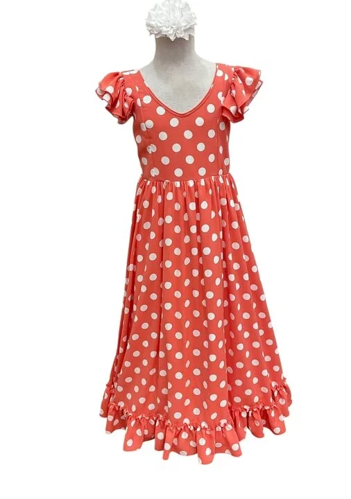 LBF Traje de flamenca bata Crepe. Talla 12