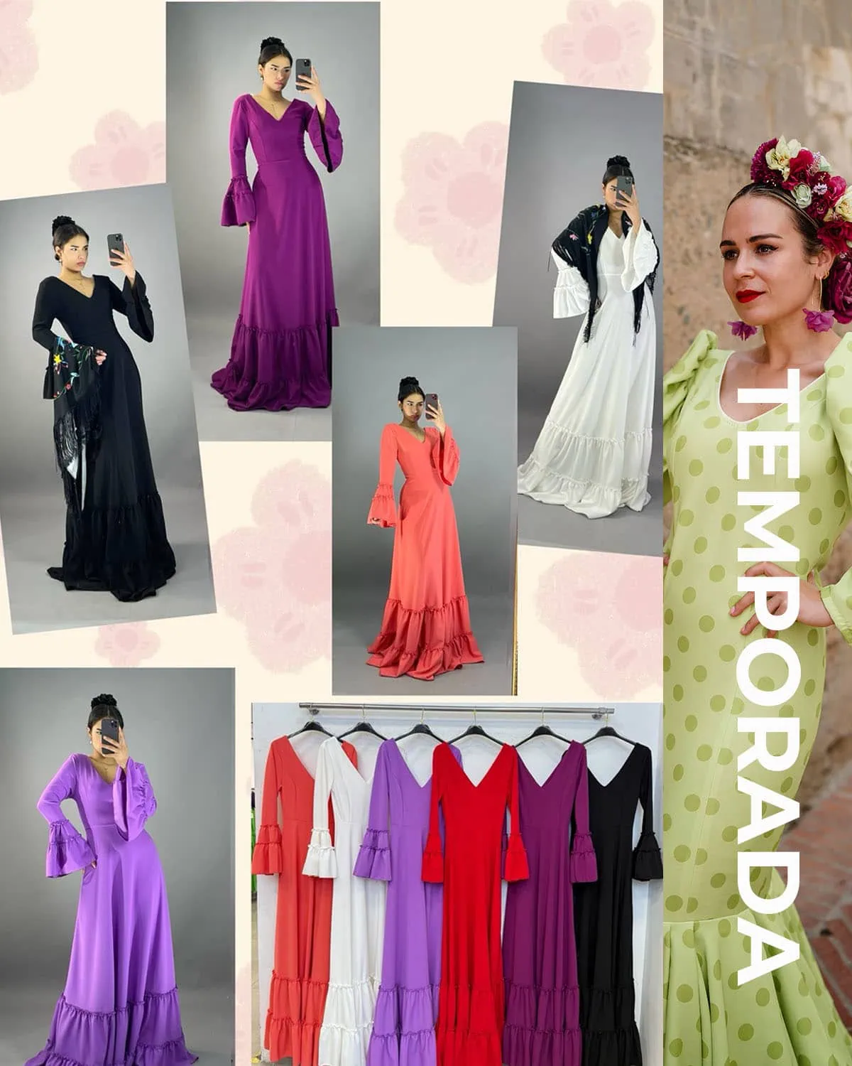 LBF Traje de flamenca bata lunar canastera. Tallas xs a xxl - Imagen 3