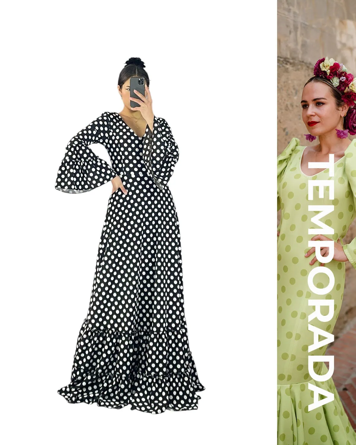 LBF Traje de flamenca bata lunar canastera. Tallas xs a xxl - Imagen 2