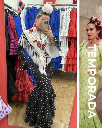 LBF Traje de flamenca Azahar lycra bioelastica. Talla 36 a 48