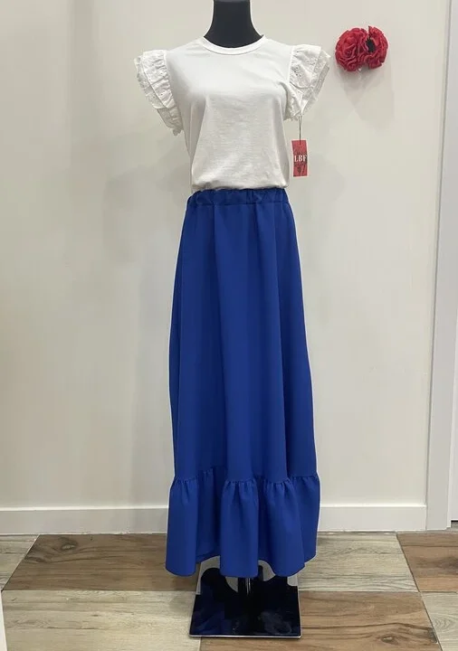 LBF Falda flamenca goma cintura. Talla única