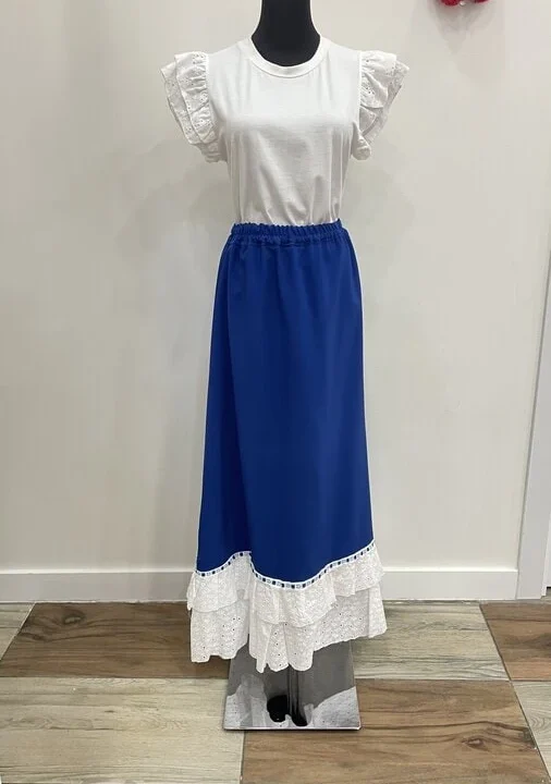 LBF Falda flamenca goma cintura. Talla única
