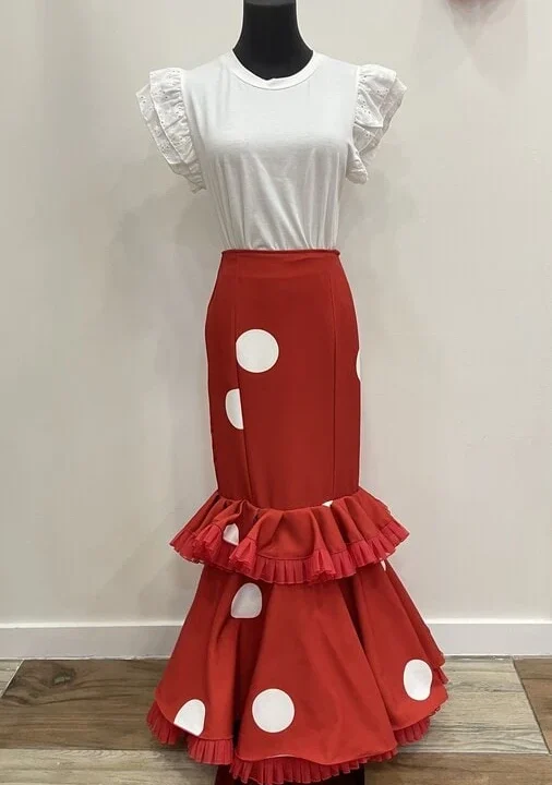 LBF  Falda de flamenca Lycra bioelastica. Talla 36
