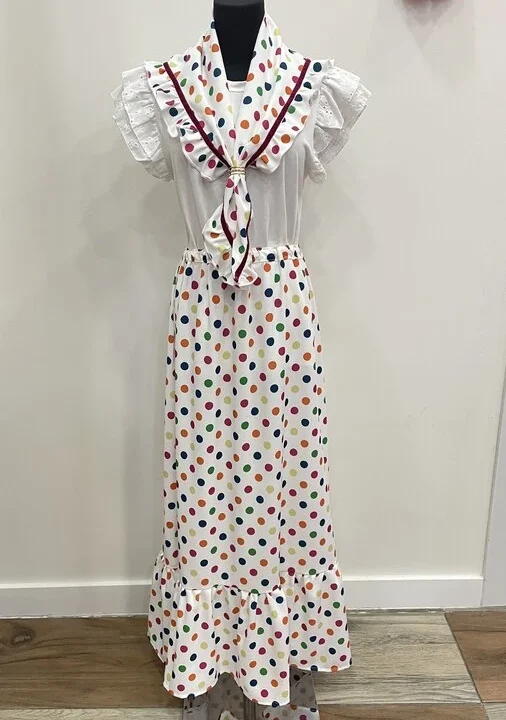 LBF  Conjunto de falda y pico de flamenca. Talla única