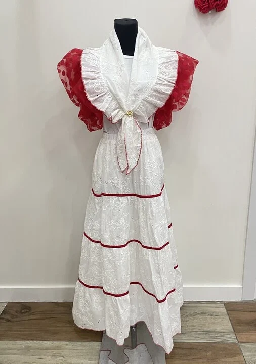 LBF  Conjunto de falda y pico de flamenca. Talla única