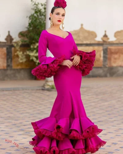LBF Traje flamenca Candela Lycra Bioelastica.  Talla 44