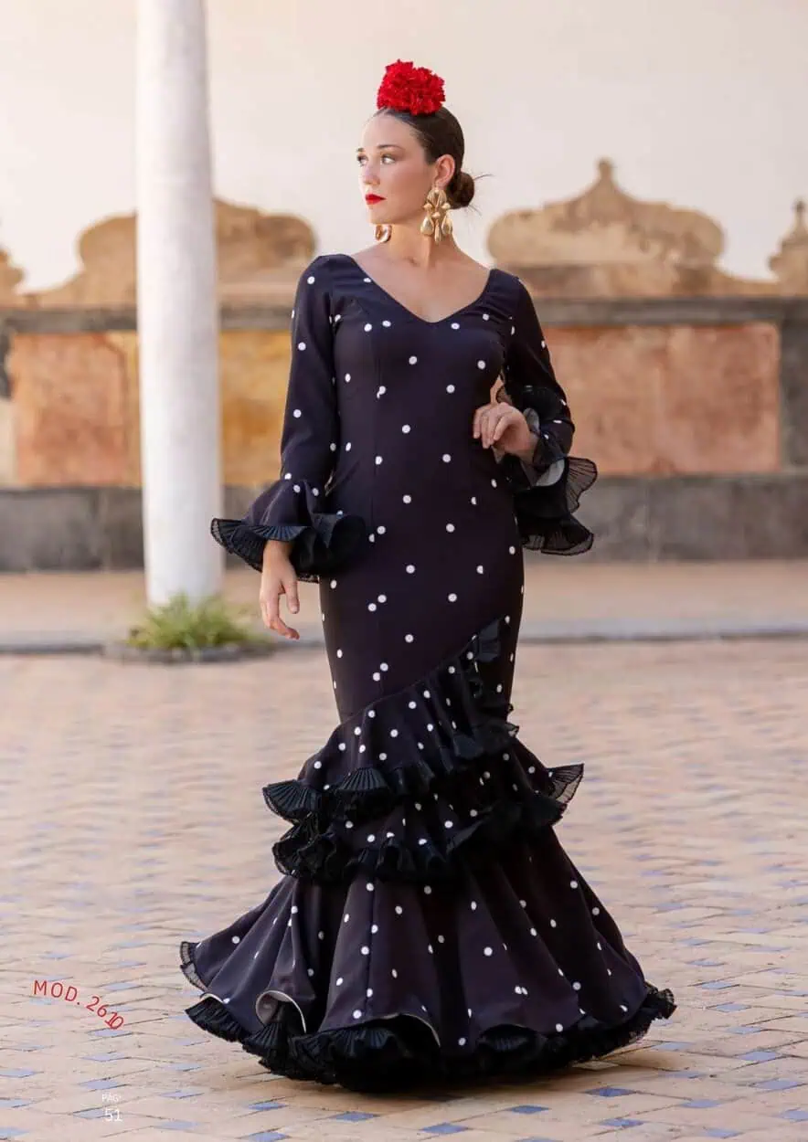 LBF Traje de flamenca Cala Lycra Bioleástica. Talla 34 A 46 varios colores - Imagen 4