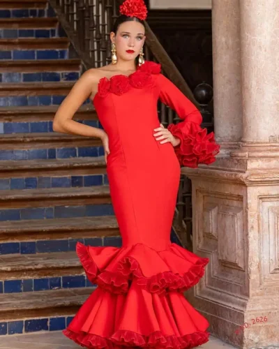 LBF Traje de flamenca  Martina Lycra bioelástica. Talla 34 A 46 varios colores