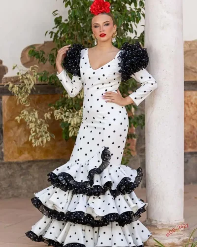 LBF Traje de flamenca  Jacaranda Lycra bioelástica. Talla 34 A 46 varios colores