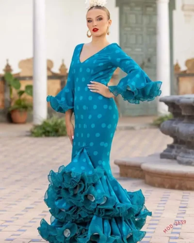 LBF Traje flamenca Jara Lycra Bioelastica. Talla 44