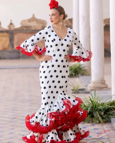 LBF Traje de flamenca  Jara lunar. Talla 34 A 46 varios colores