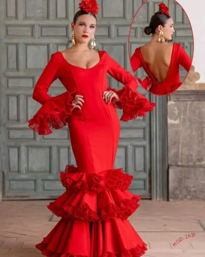 LBF Traje de flamenca Irio Lycra Bioelastica. Talla 40