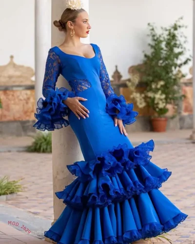 LBF Traje de flamenca Azucena. Talla 34 A 46 varios colores