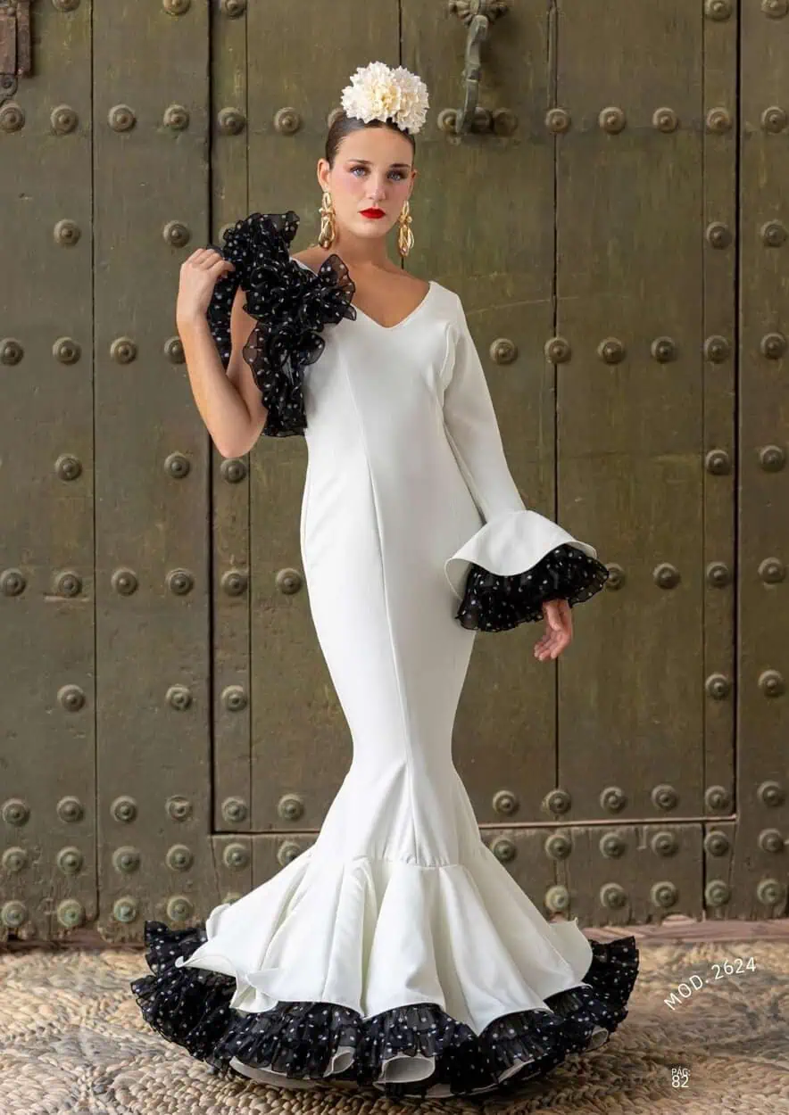 LBF Traje de flamenca Lirio. Talla 34 A 46 varios colores - Imagen 3