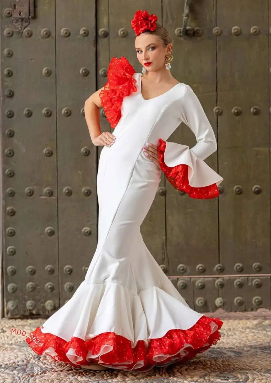 LBF Traje de flamenca Lirio. Talla 34 A 46 varios colores - Imagen 4