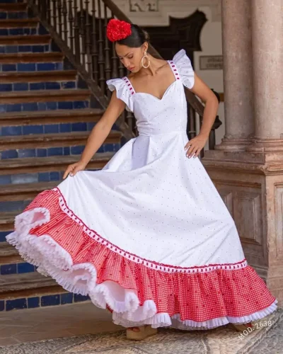 LBF Traje de flamenca Lavanda. Talla 34 A 46
