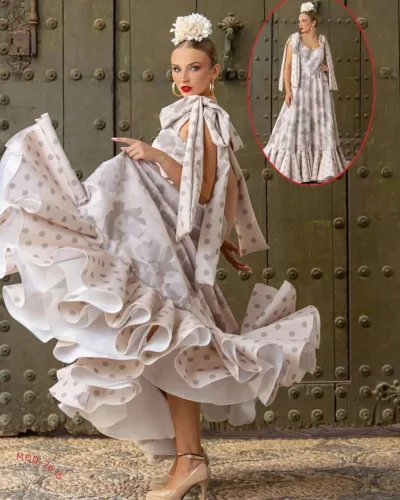 LBF Traje de flamenca Lila strech. Talla 34 A 46