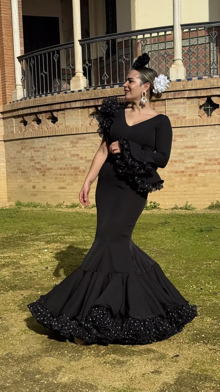 LBF Traje flamenca Romero Lycra Bioelastica. Talla 40 - Imagen 3