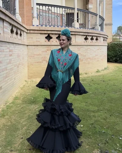 LBF Traje de flamenca Cerezo. Talla 34 A 46 varios colores