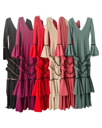 LBF Traje de flamenca  lycra Cataleya. Talla XS A XXL