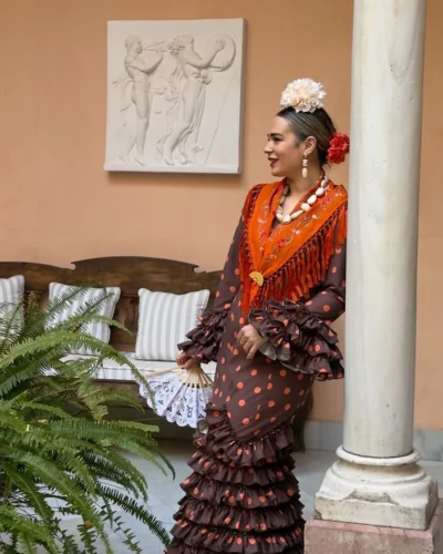 LBF Traje de flamenca Teresa Lycra Bioelastica. Talla 42
