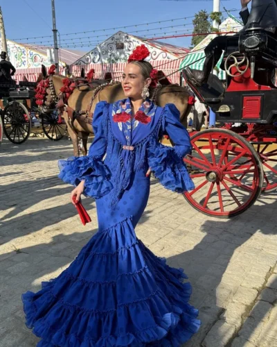 LBF Traje de flamenca ANDREA extra. Tallas 34 a 52