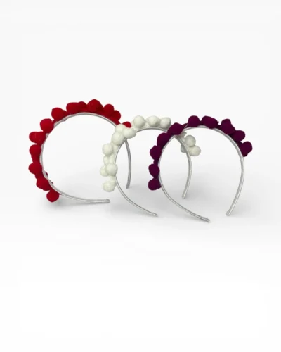 Diadema con clavel y abanico para bebe. Varios colores disponibles