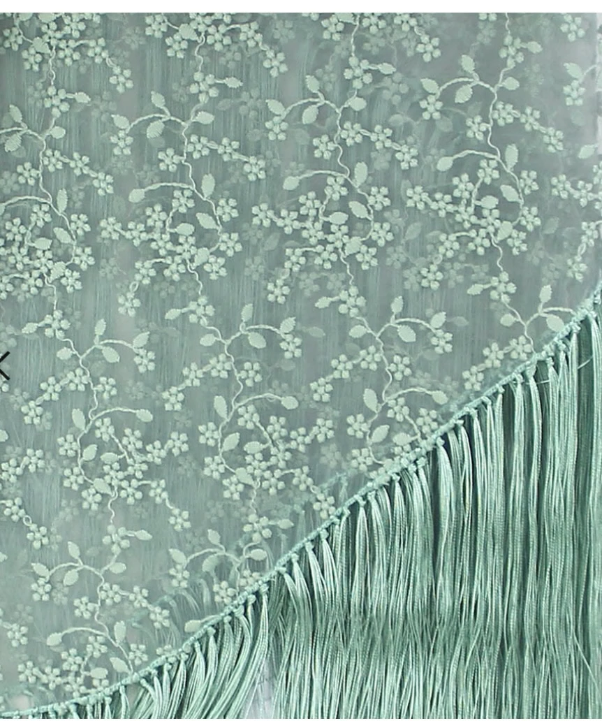 LBF Mantón de plumeti flores. Varios colores - Imagen 3