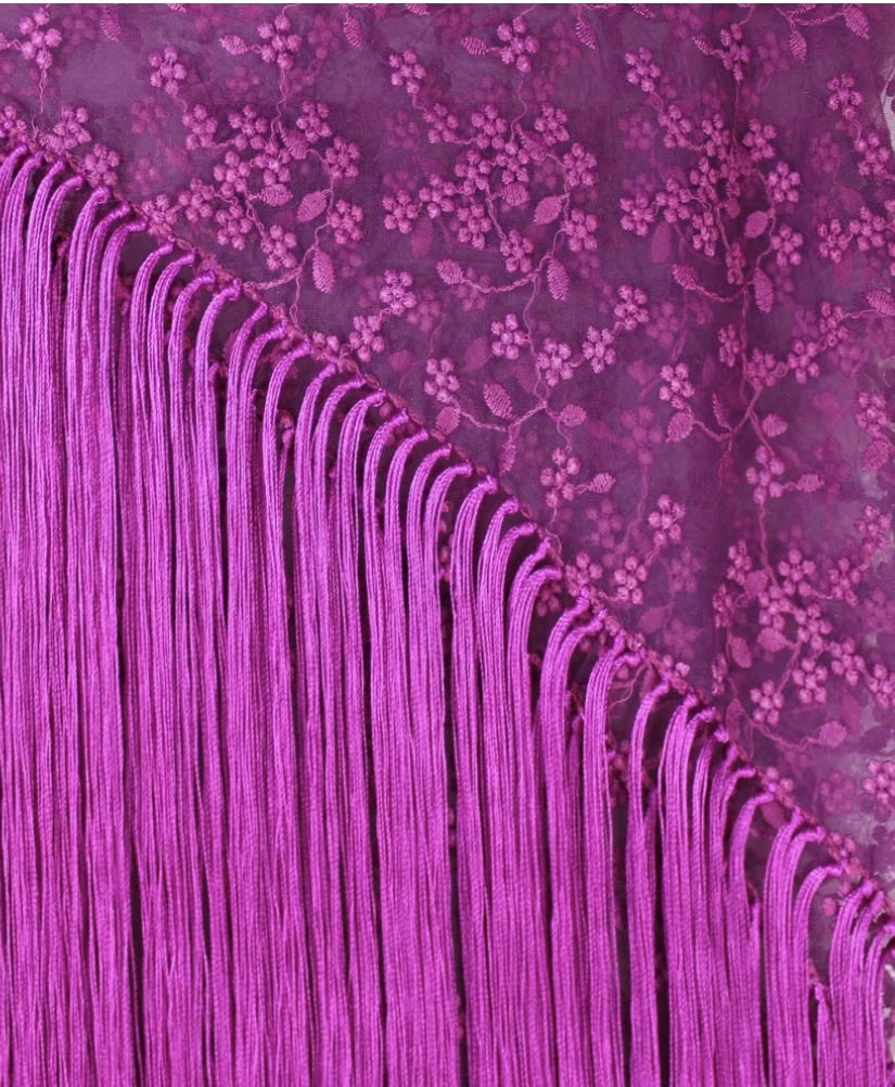 LBF Mantón de plumeti flores. Varios colores - Imagen 2