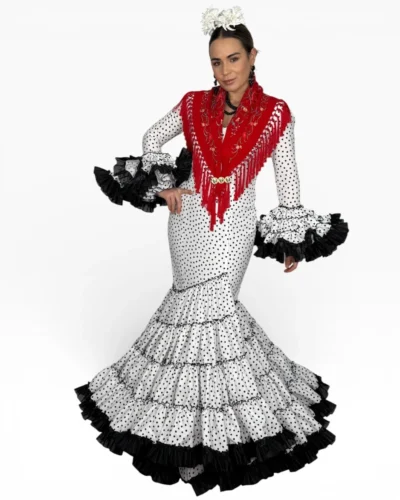 LBF Traje de flamenca Andrea.  Talla 34 a 46 Varios colores