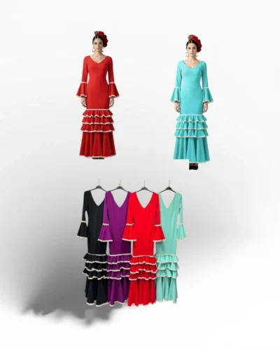 LBF Traje de flamenca lycra canastero. Talla XS a XXL