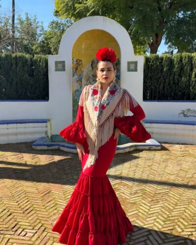 LBF Traje de flamenca Lupita Strech. Tallas 34 a 48 varios colores