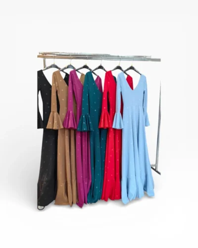 LBF Traje de flamenca lycra bata lunar monocolor. Talla XS a XXL, igual madre e hija