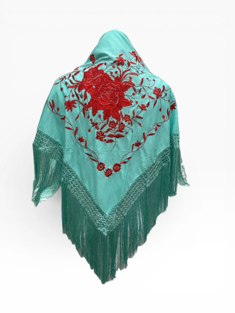 LBF Mantón de flamenca bordado a máquina