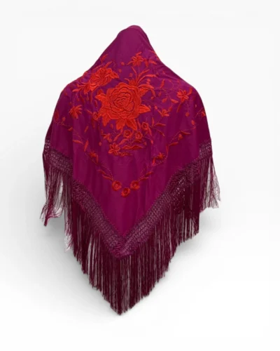 LBF Mantón de flamenca bordado a máquina
