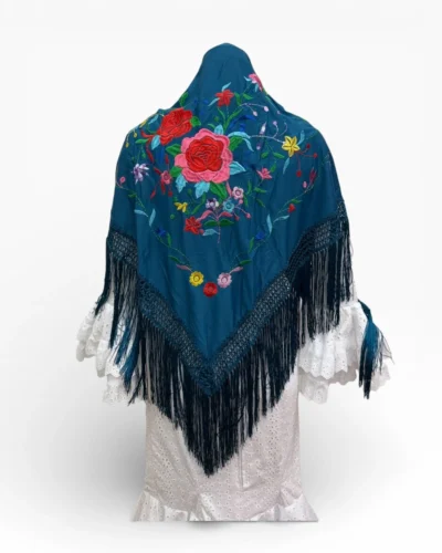 LBF Mantón de flamenca bordado a máquina