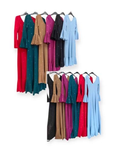 LBF Traje de flamenca bata lunar monocolor. Talla 2-12 varios colores, igual madre e hija