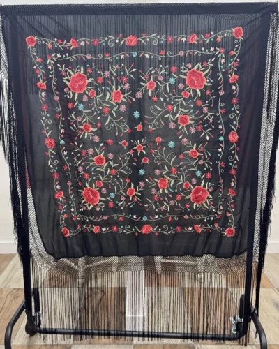 LBF Mantón de flamenca cuadrado seda