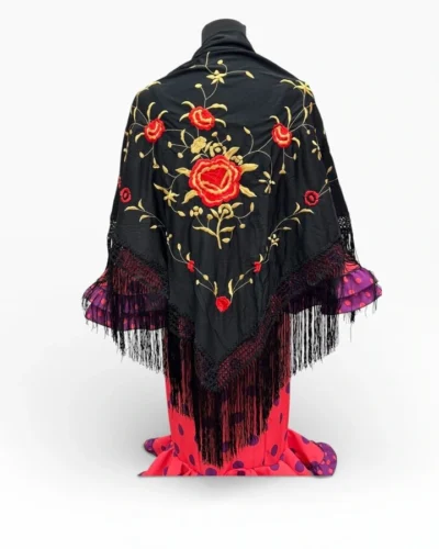 LBF Mantón de flamenca bordado a máquina