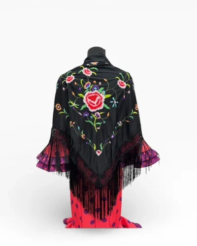 LBF Mantón de flamenca bordado a máquina