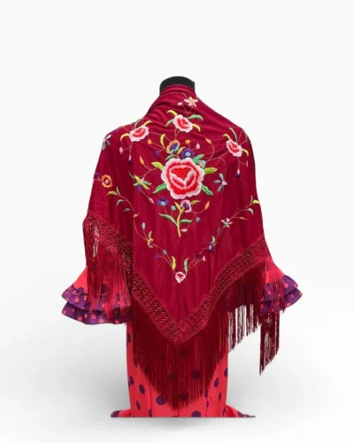 LBF Mantón de flamenca bordado a máquina